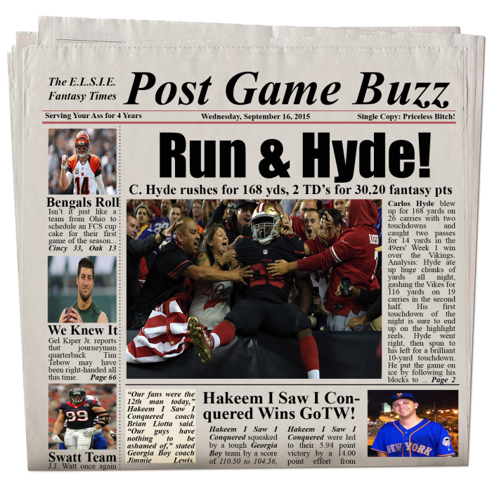 The Post Game Buzz Week1